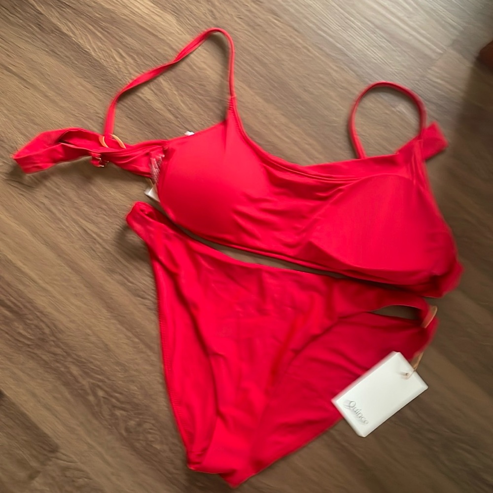 Quince Set Bikini top & Bottom Swimsuit Women Size  M NWT